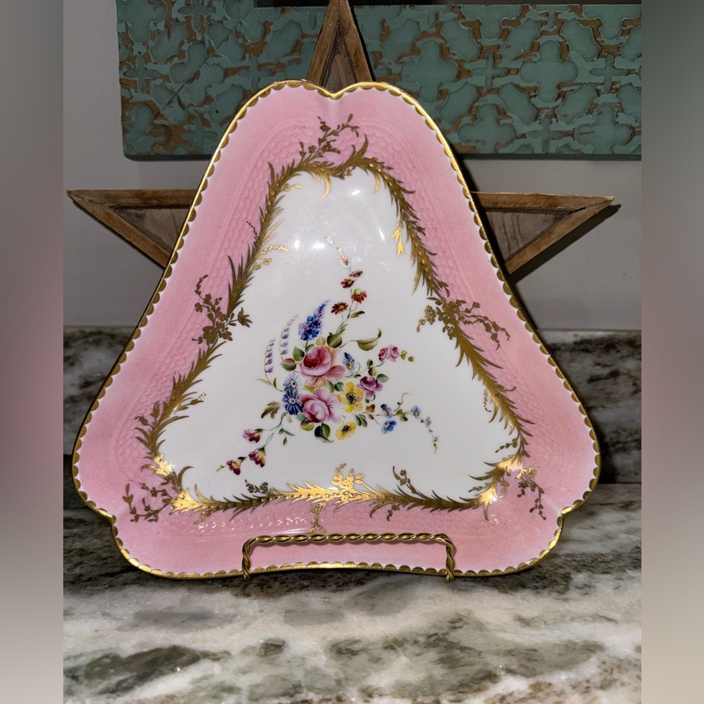 AK Kaiser Porcelain Hand Painted Floral Vanity Dish